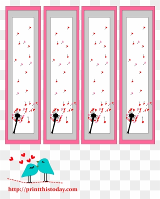 Transparent Bookmark Clipart - Clipart Valentine Day Bookmarks - Png Download