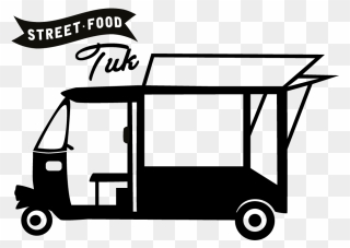 Black Food Truck Clipart Vector Free Download Food - Food Truck Logo Png Transparent Png
