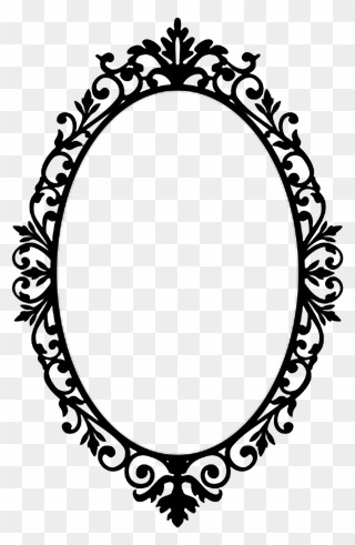 Mirror Drawing - Classical Frame Drawing Clipart