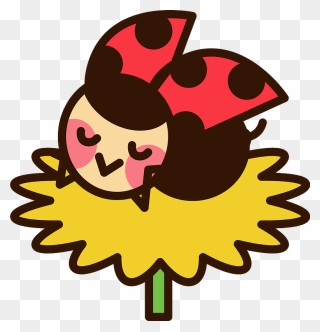 Dandelion Ladybug Clipart - Insect - Png Download