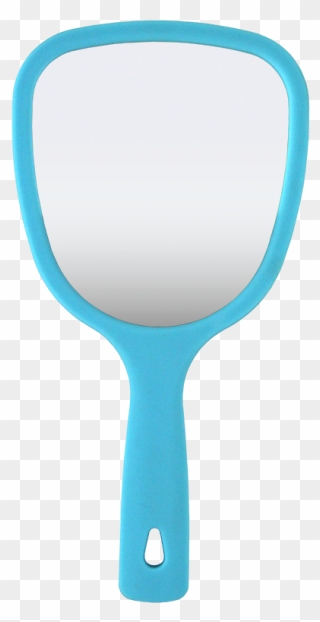 Mirror Clipart Hand Held, Mirror Hand Held Transparent - Blue Hand Held Mirror - Png Download