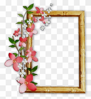 Picture Frames College Mirror Floral Design Clipart - Frame Design Png Hd Transparent Png