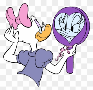 Daisy Duck Putting On Makeup Clipart