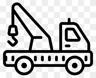 Tow Truck Icon - Tow Truck Clipart Black And White - Png Download