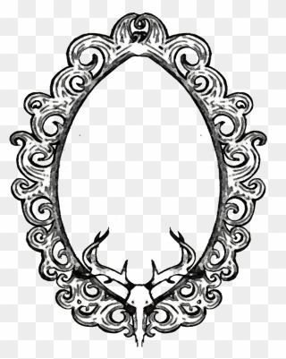 28 Collection Of Mirror Frame Drawing - Frame Drawing Clipart