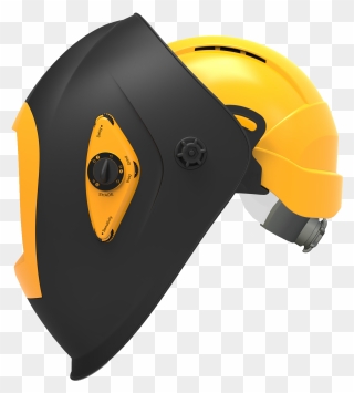Welding Helmet With Safety Helmet Clipart