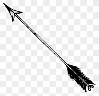 Arrow Clipart Black And White Png , Png Download - Bow Arrow Transparent Background