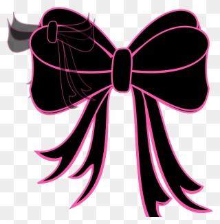 Black And Pink Bow Png Clipart