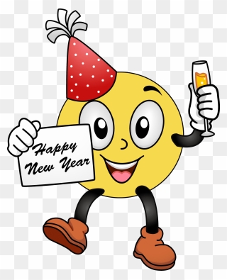 Download Disney New Years Eve Clipart Png - New Year's Eve Emoji Transparent Png