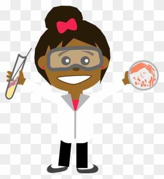 Science Girl Ponytail 2 Clipart - Scientist Clipart - Png Download