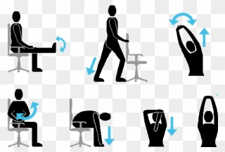 Simple Office Stretching Exercises Clipart