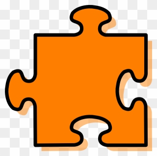 Orange Puzzle Piece Clipart - Png Download