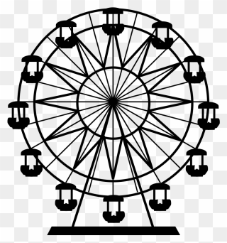 Drawing Wheel Ferris - Ferris Wheel Clipart Png Transparent Png