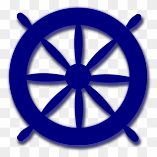 Nautical Wheel Cliparts - Blue Ship Wheel Vector - Png Download