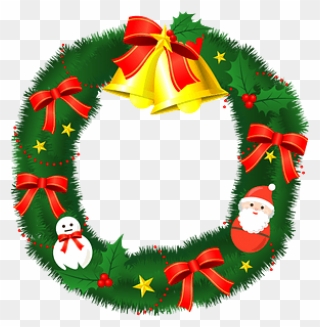 Christmas Wreath Clipart - クリスマス 無料 Line スタンプ - Png Download