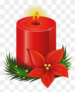 Mis Laminas Para Decoupage Clip Art, Navidad And Decoupage - Christmas Candle Holder Clipart - Png Download