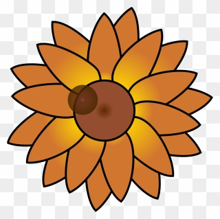 Back Of A Sunflower Png Icons - Easy Simple Sunflower Drawing Clipart