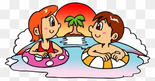 Couple Tropical Island Clipart - Cartoon - Png Download