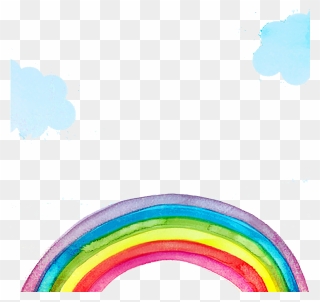 Paint Clipart Rainbow - Rainbow Watercolor Png Transparent Png