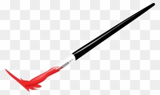 Brush Paint Artist Red Colour Strike - Art Paint Brush Png Clipart