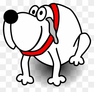 Dog Animal Pet Grin Sit Happy Cartoon Nose - Clipart White Dog - Png Download