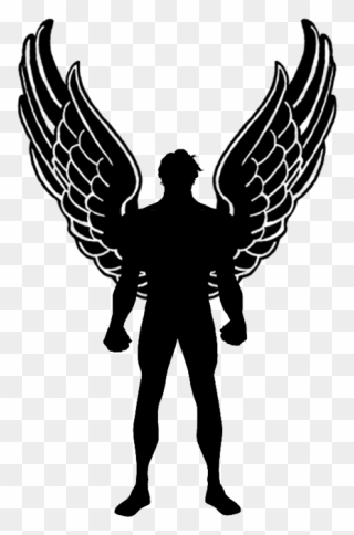 Silhouette Art Clip Art - Male Angel Clipart - Png Download