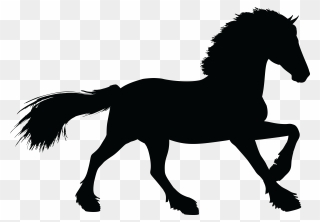Stallion Clydesdale Horse Gallop Silhouette Clip Art - Clydesdale Horse Clipart - Png Download
