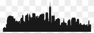 Skylines New York City Silhouette Wall Decal - Transparent Building Silhouette Png Clipart