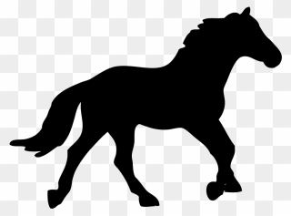 American Quarter Horse Silhouette Equestrian Clip Art - Silhouette Horse Canter - Png Download