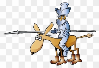 Knight On A Horse Clipart - Cartoon - Png Download