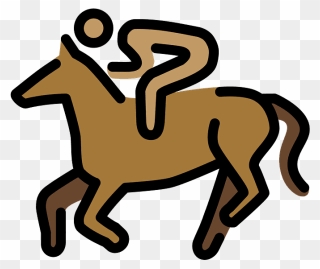 Horse Racing Emoji Clipart - Horse Racing - Png Download