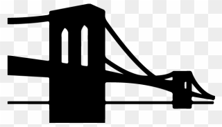 Brooklyn Bridge Silhouette Drawing - Brooklyn Bridge Clipart - Png Download