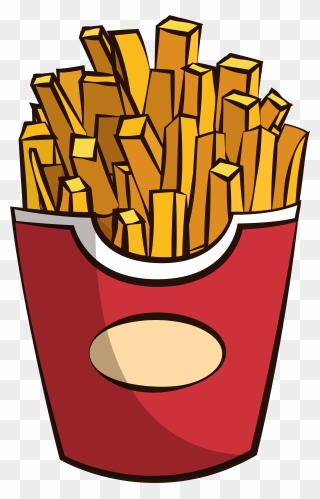 Potato French Fries Fast Food Png And Vector - Transparent French Fries Cartoon Clipart