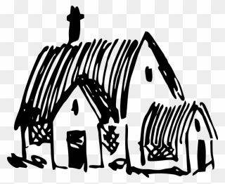 Transparent House Clipart Black And White - Village Png Black And White