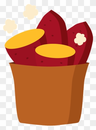 Baked Sweet Potato Clipart - Png Download