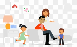 Google Assistant At Home Family "     Sizes= - Parent Clipart