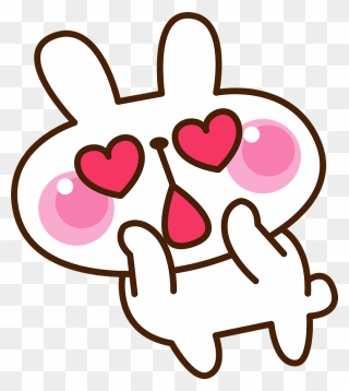 Rabbit In Love Clipart - Png Download