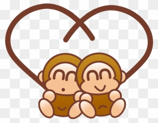Monkeys In Psd Official - Monkeys In Love Clipart