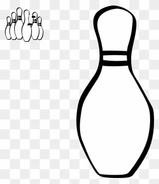 Transparent Bowling Ball Clip Art - Bowling Pins Coloring Pages - Png Download