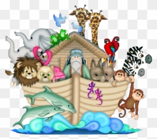 Png Royalty Free Download Noah Ark Clipart Jesse Tree - Noah's Ark Cartoon Animals Transparent Png
