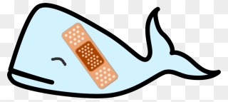Whale With Bandaid - Whale Clip Art - Png Download