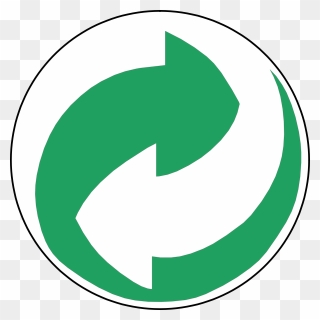 Recycling Symbol - Green And White Arrow Logo Clipart