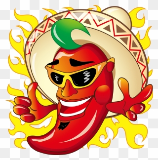 Cuisine Pepper Jalapexf1o Mexican Vector Chili Cartoon - Chili Cartoon Png Clipart