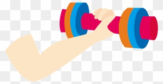 Dumbbell Arm Training Clipart - ダンベル イラスト - Png Download