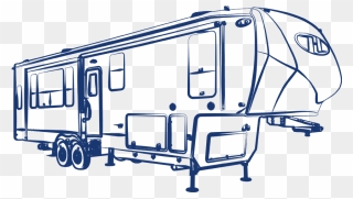 The Future M 5th Wheel Camper Drawing - Fifth Wheel Line Art Clipart