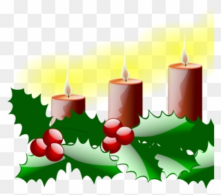 Advent Candles 2 Lit Clipart