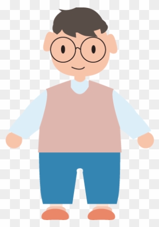 Clip Art Dad With Glasses - Png Download