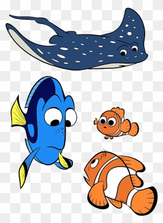 Ray Clipart Group - Finding Nemo Characters Cartoon - Png Download