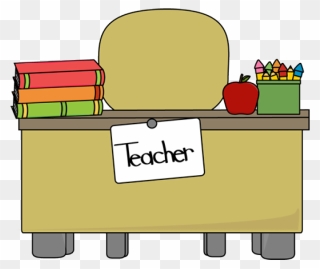 Classroom - Table - Clipart - Teacher Desk Clipart - Teachers Desk Clipart - Png Download