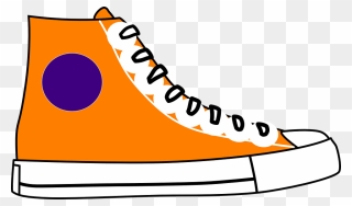 Cliparts For Free Download Converse Clipart And Use - Orange Shoe Clipart - Png Download